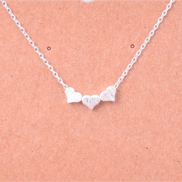 Jewelry - Silver | Three Heart Necklace, Silver Chain